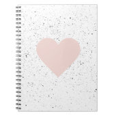 Moderne Pastel Roze & Heart Lovely Gift Notitieboek (Voorkant)