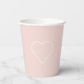 Moderne Pastel Roze & Heart Lovely Gift Papieren Bekers (Achterkant)