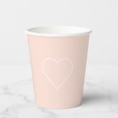 Moderne Pastel Roze & Heart Lovely Gift Papieren Bekers (Voorkant)