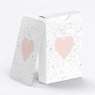 Moderne Pastel Roze & Heart Lovely Gift Pokerkaarten
