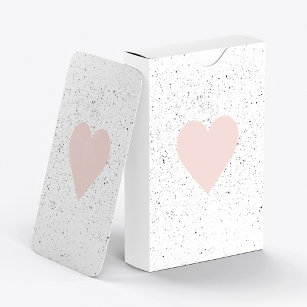 Moderne Pastel Roze & Heart Lovely Gift Pokerkaarten