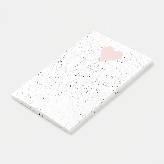 Moderne Pastel Roze & Heart Lovely Gift Post-it® Notes (Schuin)