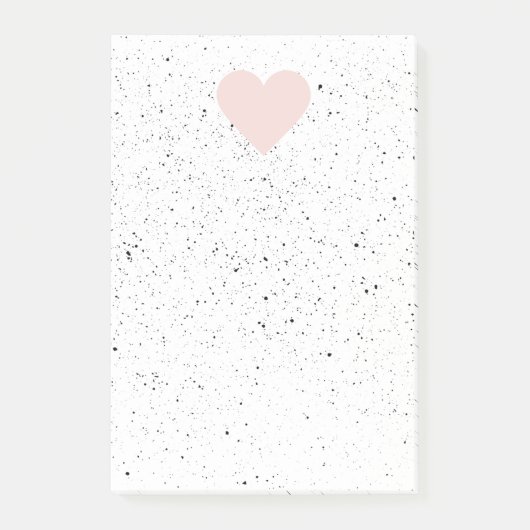 Moderne Pastel Roze & Heart Lovely Gift Post-it® Notes (Voorkant)
