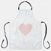 Moderne Pastel Roze & Heart Lovely Gift Schort (Voorkant)