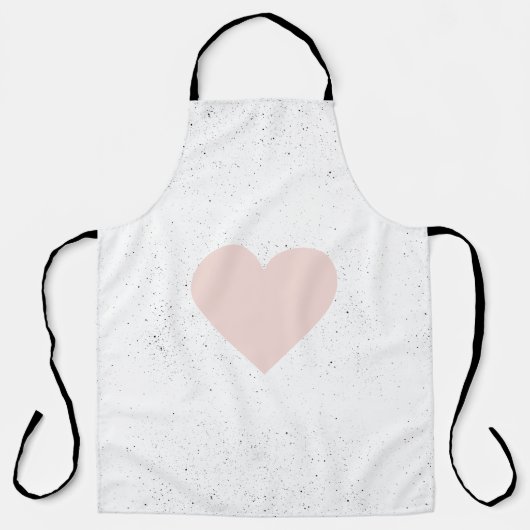 Moderne Pastel Roze & Heart Lovely Gift Schort (Voorkant)
