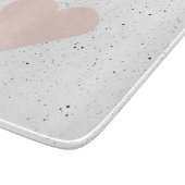 Moderne Pastel Roze & Heart Lovely Gift Snijplank (Hoek)