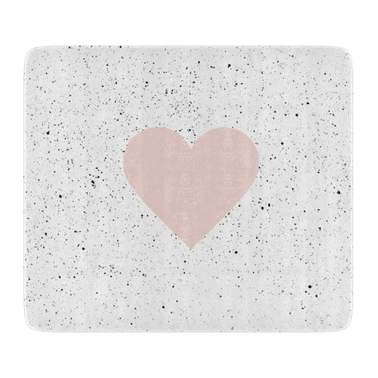 Moderne Pastel Roze & Heart Lovely Gift Snijplank (Voorkant)