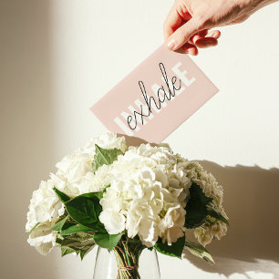 Moderne Pastel Roze Inhale Exhale Quote