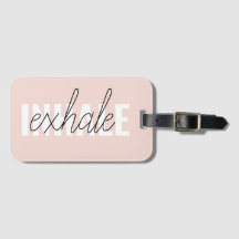 Moderne Pastel Roze Inhale Exhale Quote