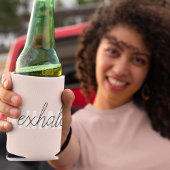 Moderne Pastel Roze Inhale Exhale Quote Blikjeskoeler