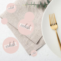 Moderne Pastel Roze Inhale Exhale Quote