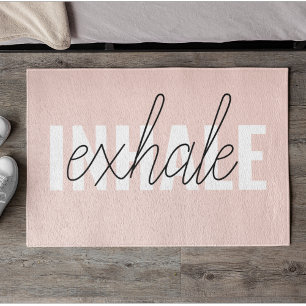 Moderne Pastel Roze Inhale Exhale Quote Deurmat