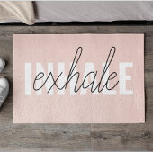 Moderne Pastel Roze Inhale Exhale Quote Deurmat