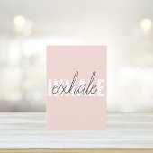 Moderne Pastel Roze Inhale Exhale Quote Feestdagenkaart