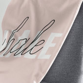 Moderne Pastel Roze Inhale Exhale Quote Fleece Deken