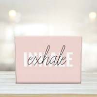 Moderne Pastel Roze Inhale Exhale Quote