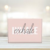 Moderne Pastel Roze Inhale Exhale Quote Fotoblokken