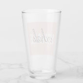 Moderne Pastel Roze Inhale Exhale Quote Glas (Achterkant)