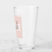 Moderne Pastel Roze Inhale Exhale Quote Glas (Links)