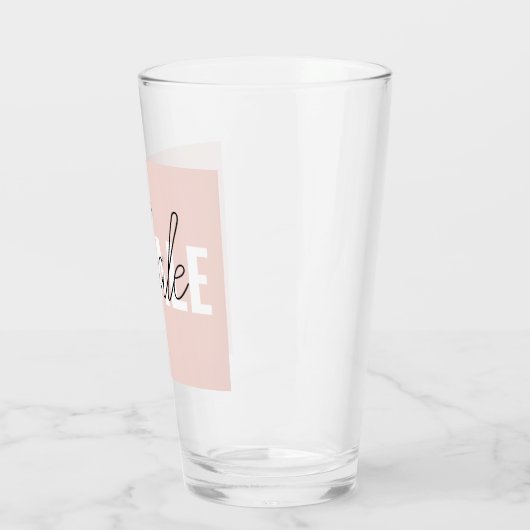 Moderne Pastel Roze Inhale Exhale Quote Glas (Links)