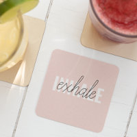 Moderne Pastel Roze Inhale Exhale Quote
