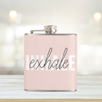 Moderne Pastel Roze Inhale Exhale Quote