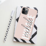 Moderne Pastel Roze Inhale Exhale Quote iPhone 11Pro Max Hoesje<br><div class="desc">Moderne Pastel Roze Inhale Exhale Quote</div>