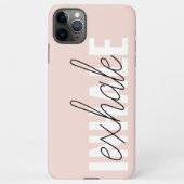 Moderne Pastel Roze Inhale Exhale Quote iPhone Hoesje (Achterkant)