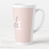 Moderne Pastel Roze Inhale Exhale Quote Latte Mok (Rechts)