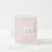 Moderne Pastel Roze Inhale Exhale Quote Matglas Koffiemok (Voorkant links)
