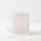 Moderne Pastel Roze Inhale Exhale Quote Matglas Koffiemok (Links)