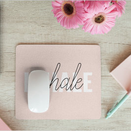 Moderne Pastel Roze Inhale Exhale Quote Muismat