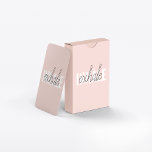 Moderne Pastel Roze Inhale Exhale Quote Pokerkaarten<br><div class="desc">Moderne Pastel Roze Inhale Exhale Quote</div>