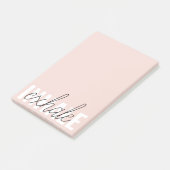 Moderne Pastel Roze Inhale Exhale Quote Post-it® Notes (Schuin)