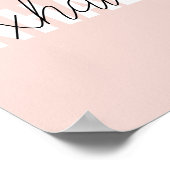 Moderne Pastel Roze Inhale Exhale Quote Poster (Hoek)