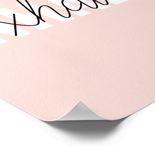 Moderne Pastel Roze Inhale Exhale Quote Poster (Hoek)