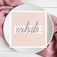 Moderne Pastel Roze Inhale Exhale Quote