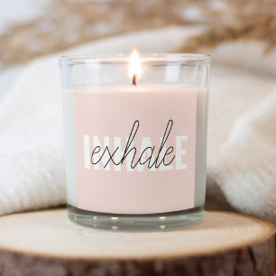Moderne Pastel Roze Inhale Exhale Quote Vierkante Sticker