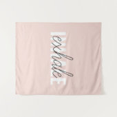 Moderne Pastel Roze Inhale Exhale Quote Wandkleed (Voorkant (horizontaal))