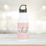 Moderne Pastel Roze Inhale Exhale Quote Waterfles<br><div class="desc">Moderne Pastel Roze Inhale Exhale Quote</div>