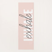 Moderne Pastel Roze Inhale Exhale Quote Yogamat (Achterkant)
