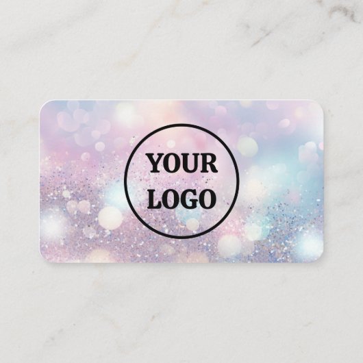 Moderne Pastel roze Lichte Flare QR Code Visitekaartje (Achterkant)