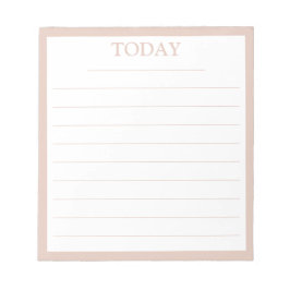 Moderne Pastel Roze Lijst VANDAAG om lijst uit te  Notitieblok