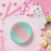 Moderne pastel roze mint licht groen verloop papieren kommen (Feest)