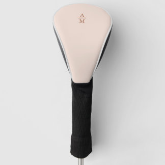 Moderne pastel roze monogram golfheadcover