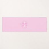 Moderne Pastel Roze Monogram Vrouwelijk Yogamat (Voorkant (horizontaal))