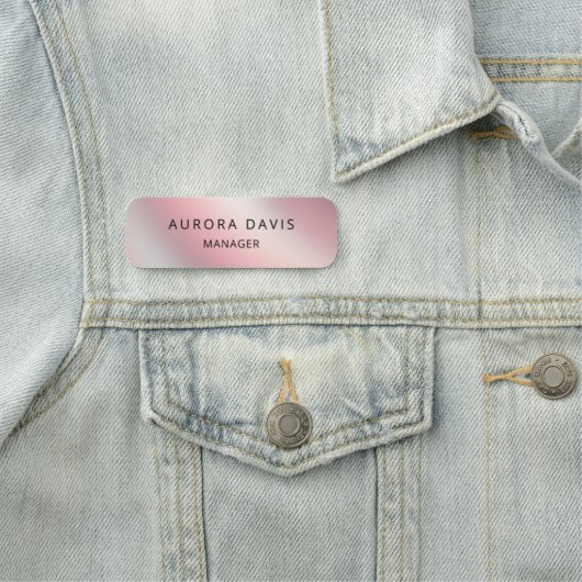 Moderne Pastel Roze Ombre Chic Business Naamplaatje (In situ)