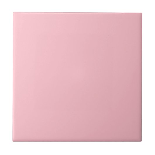 Moderne Pastel Roze Plain Solid kleur Tegeltje (Voorkant)