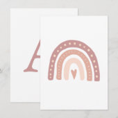 Moderne Pastel Roze Regenboog Boho Raad de naam Kaart (Voorkant / Achterkant)