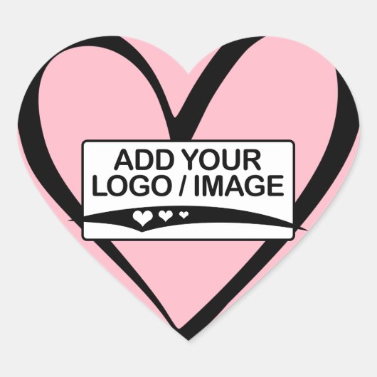 Moderne Pastel Roze Rose Calligrafie Hart Box Seal Hart Sticker (Voorkant)